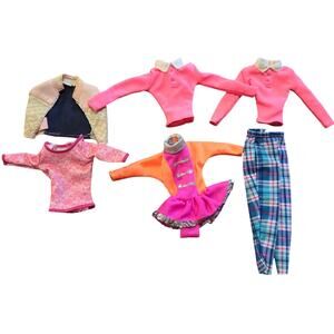 Barbie Skipper Doll Clothes Casual Clothing Lot Of 6 Dress Vest Pants Top
